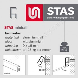 STAS MiniRail (niet plafond aansluitend)