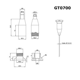 GeckoTeq Zelf remmende plafond nok - 15kg