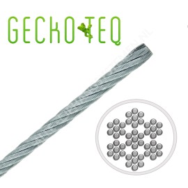 GeckoTeq Staaldraad 1,5mm - niet knoopbaar - per 2 meter