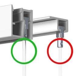 Newly R40 Rail eindkap wit