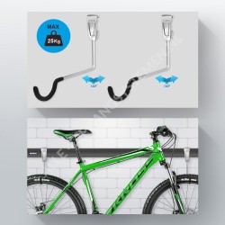 GeckoTeq Fiets Ophangsysteem - Horizontale Fietshaak 2 stuks GSH12