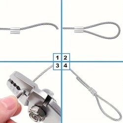 Geckoteq Klembus Draadklem 1,0 mm in zwart en alu