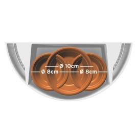 Artiteq Botaniq Hangbloempot in wit (of groen) voor aan de rail, incl. 2 perlon Twister ophangdraden 1mm en 2 Micro Grip haken