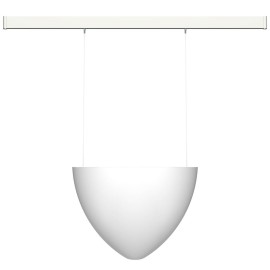 Artiteq Botaniq Hangbloempot in wit (of groen) voor aan de rail, incl. 2 perlon Twister ophangdraden 1mm en 2 Micro Grip haken
