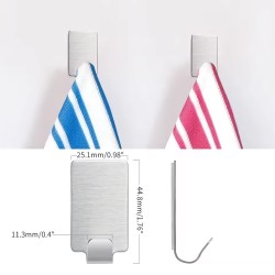 Zelfklevende RVS Wandhaak – Sterke Plakhaak Zonder Boren (3x)