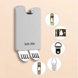 Zelfklevende RVS Wandhaak SUS 304 – Sterke Roestvrijstalen Ophanghaak Zonder Boren