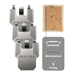 Gipsplaat Klauw Ophanghaak 18 kg – Sterke Metaal Haak voor Schilderijen en Spiegels