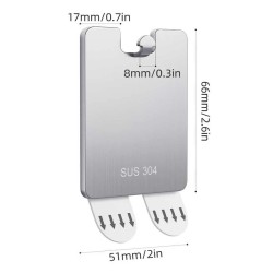 Zelfklevende RVS Wandhaak SUS 304 – Sterke Roestvrijstalen Ophanghaak Zonder Boren