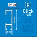 Artiteq Click Rail Set in wit 200cm - 20kg