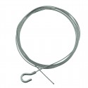 GeckoTeq 1,5mm Staaldraad met haak - 2 meter