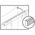 STAS Evoluon 200 cm aluminium Wand Rail met installatie kit