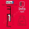 Artiteq Info Rail zwart (incl. eindkapjes en bevestigingsmaterialen)