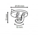 GeckoTeq zelfklevende plafond haak wit - 20mm - per stuk