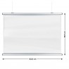 Corona Covid Spat- en Preventie schermen 122 x 89cm zilver