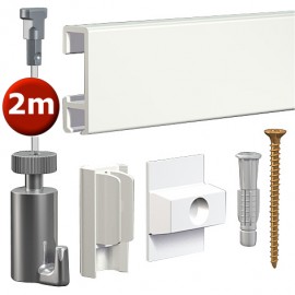Artiteq Click Rail Set in wit 200cm - 20kg